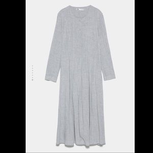 Gray button maxi dress